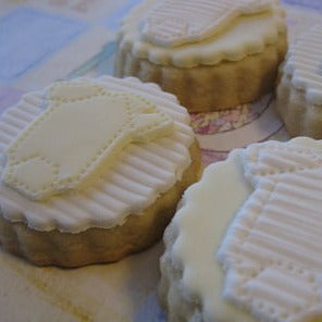 Onesie Tea Cookies, traditional pastels (dozen)