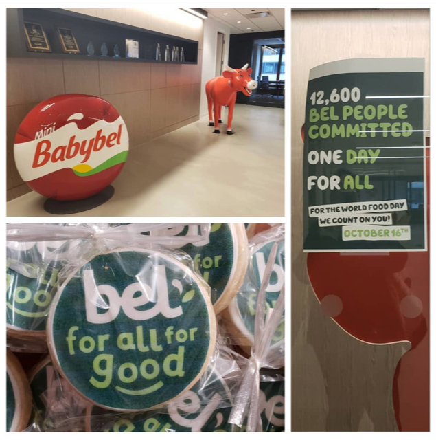 Bel Brands USA headquarters acknowledges World Food Day with a day of service.