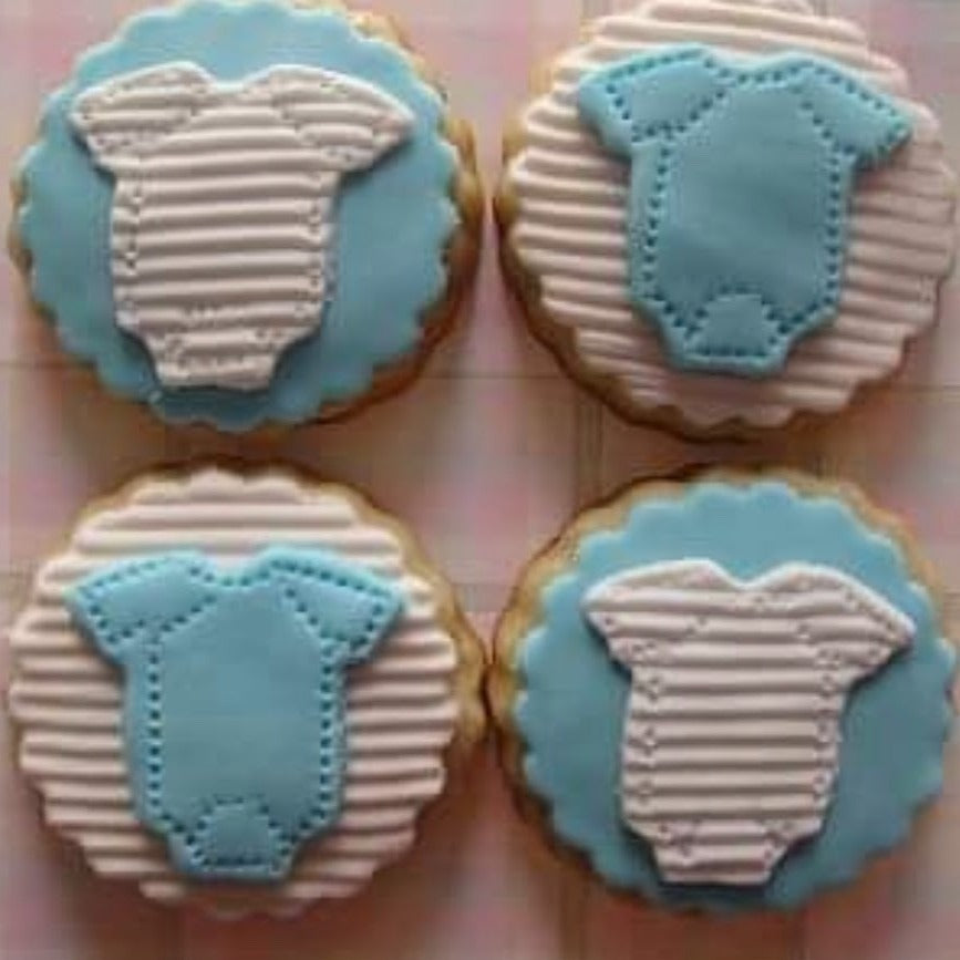 Onesie Tea Cookies, traditional pastels (dozen)