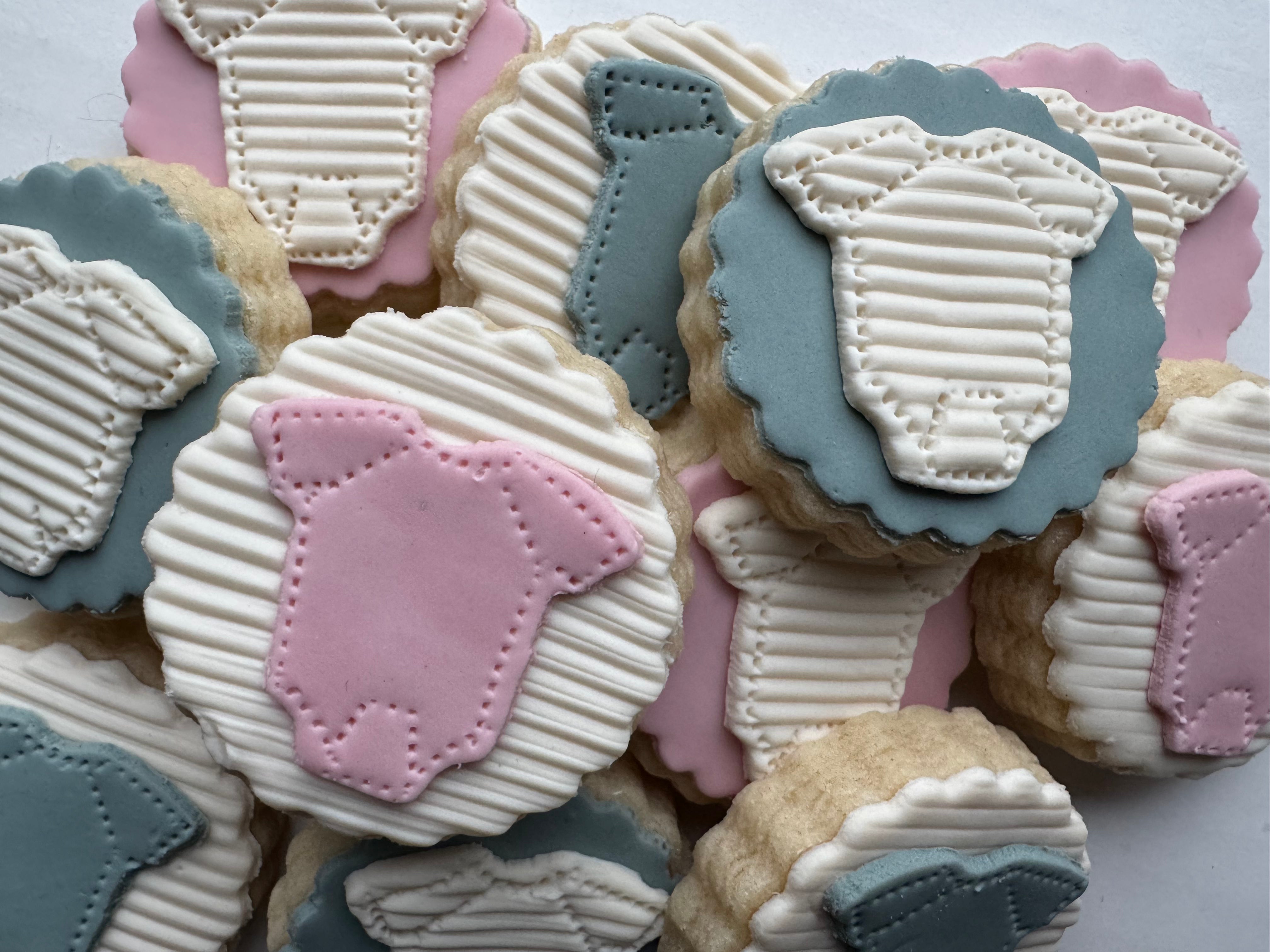 Onesie Tea Cookies, custom colors