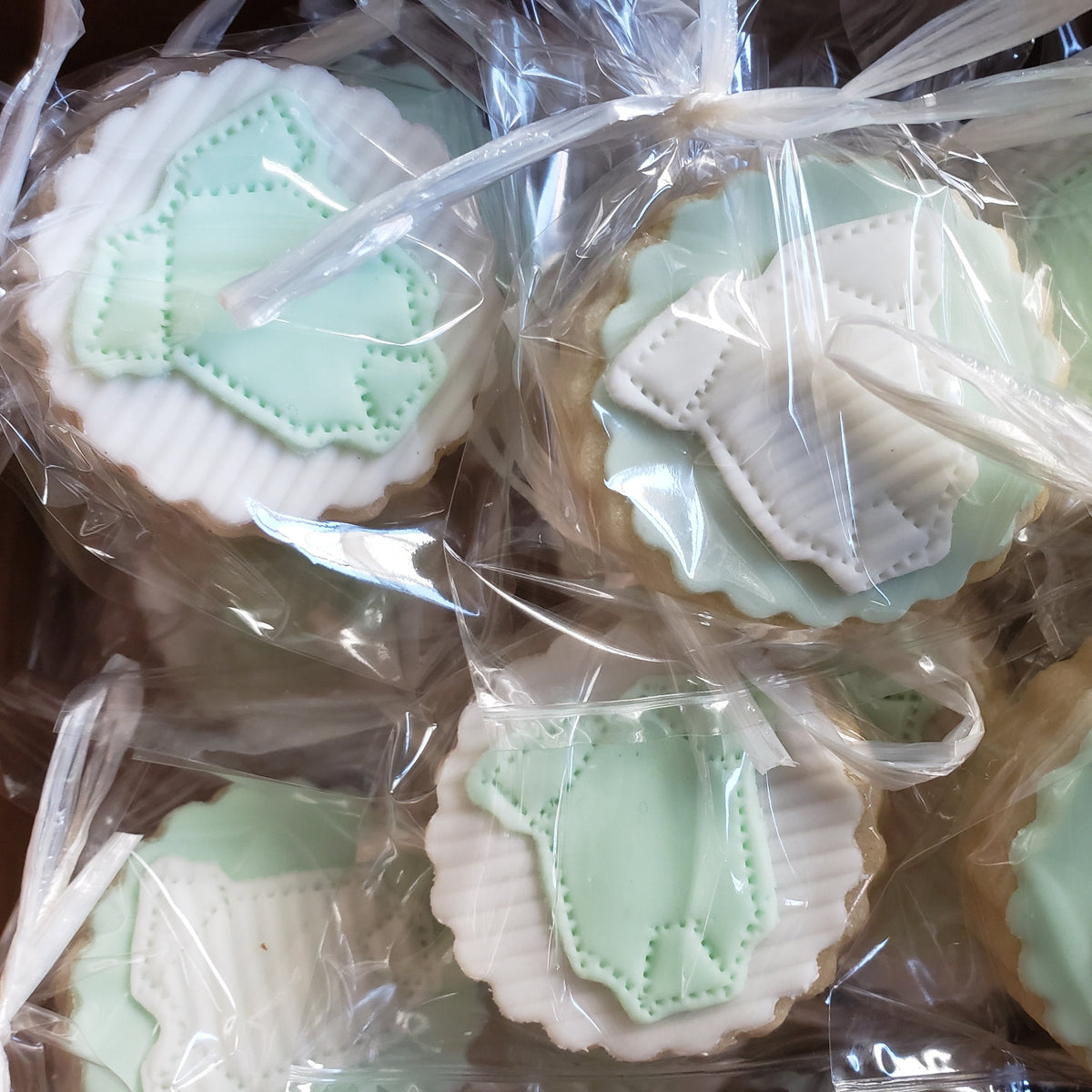 Onesie Tea Cookies, traditional pastels (dozen)-zoom-1
